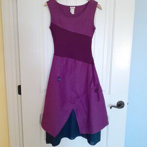 Matilda Jane Ekaterina Sleeveless Linen Cotton Midi Dress Purple Size S